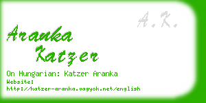aranka katzer business card